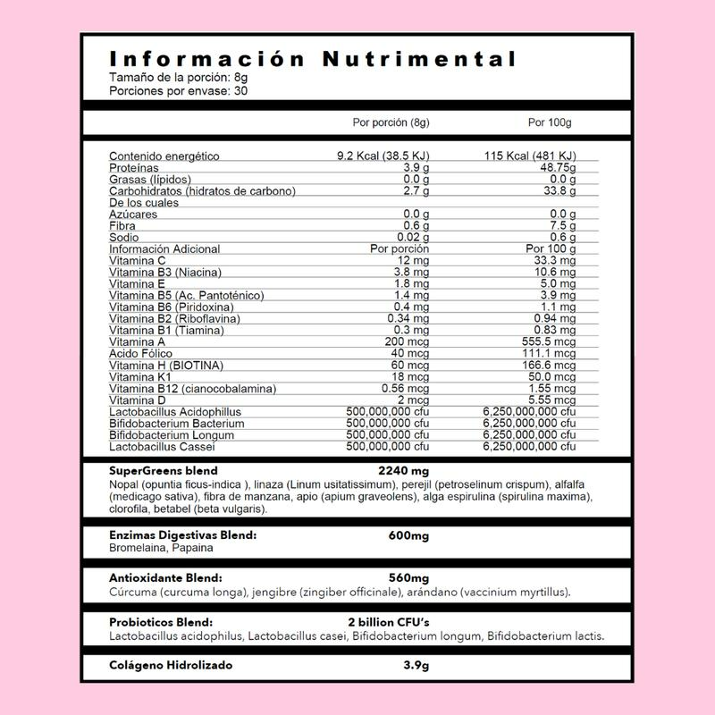 Bruma-Super Verdes + Colágeno | Sabor Mango (30 unidades)
